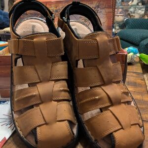 Men's Tan Leather Sandals